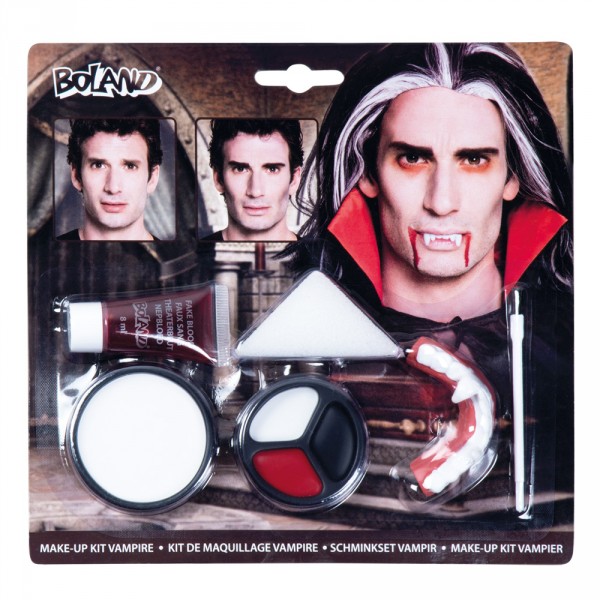 Kit de maquillaje con dentaduras postizas - Vampiro - 45086