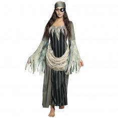 Disfraz de pirata fantasma turbio - Mujer