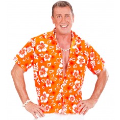 Disfraz de camisa hawaiana - Naranja