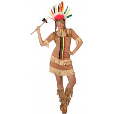 Disfraz de jefe indio - Mujer