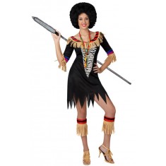 Disfraz de señorita zulú africana