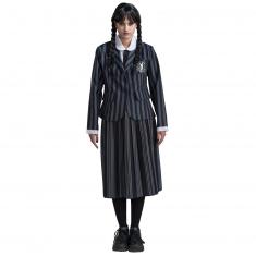 Disfraz de uniforme de Wednesday(TM) negro y gris - Mujer