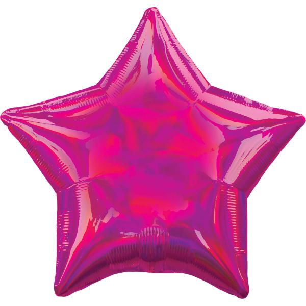 Globo estrella de aluminio 48 cm: Fucsia - 3926701