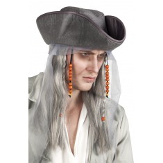 Peluca Pirata Con Sombrero