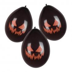 Globos de Látex x6 - Halloween - Calabaza Espeluznante