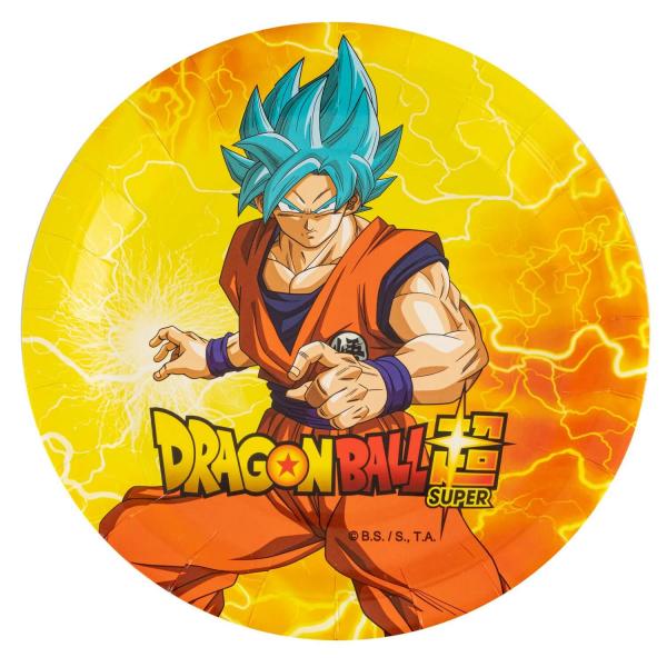 Platos de papel sin plástico - Dragon Ball™ x 8 - 12802-DB