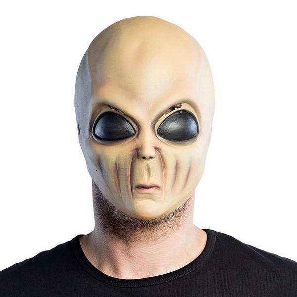 Máscara facial completa de látex: Alien Arrugado - Adulto - 97600