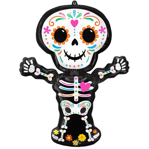 Globo Foil 86 cm - Dia de los Muertos Holográfico - 4316575