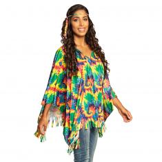 Poncho hippie con diadema - Mujer