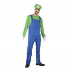 Disfraz de fontanero verde - Hombre