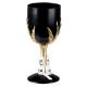 Miniature Vaso con pie de calavera - Negro