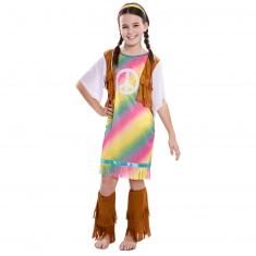 Disfraz de Hippie Arcoíris - Niña
