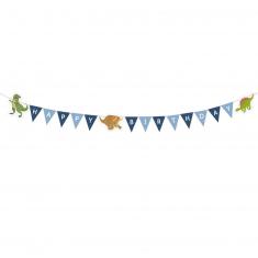 Guirnalda de letras de papel Happy Birthday Happy Dinosaur - 180 x 8,9 cm