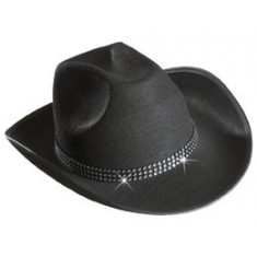 Sombrero de vaquero con diamantes de imitación