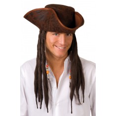 Sombrero de pirata con pelo de Dirty Joe