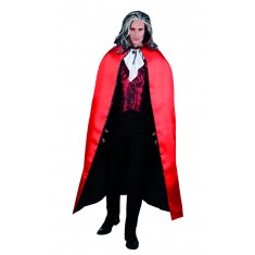 Capa de Vampiro Reversible Roja y Negra - Halloween