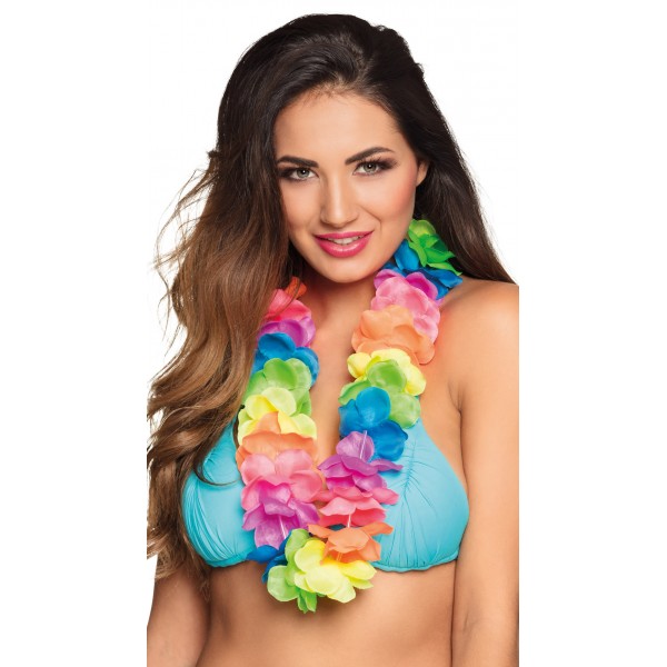 Collar hawaiano Ohana de lujo multicolor - 52255