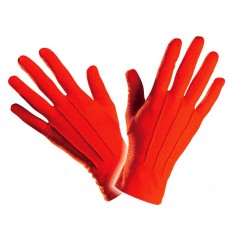 Par de guantes rojos cortos