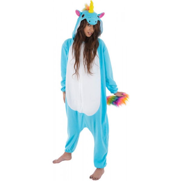 Disfraz Kigurumi de Unicornio Azul - Adulto - C1105M