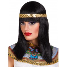 Peluca Cleopatra Con Diadema - Mujer