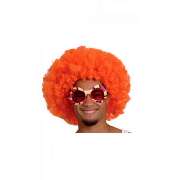 Peluca afro naranja extra grande - 86022