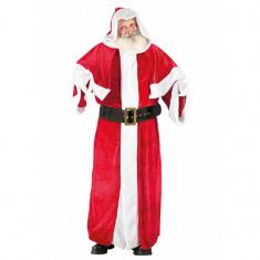 Disfraz de Papá Noel con abrigo de terciopelo de lujo - Hombre