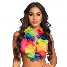Collar Hawaiano - Arcoiris - Flores Grandes