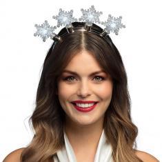 Diadema LED con copos de nieve