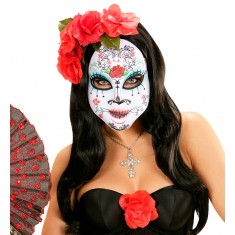 Mascarilla de Tela Estampada - Dia De Los Muertos - Mujer