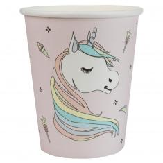 Vasos de papel x 10 - Unicornio