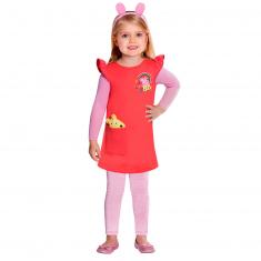 Disfraz de Peppa Pig™ - Vestido rojo - Niña