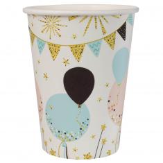 Vasos de papel x 10 - Glitter