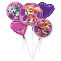 Ramo de 5 globos foil - Paw Patrol™ - Stella y Everest