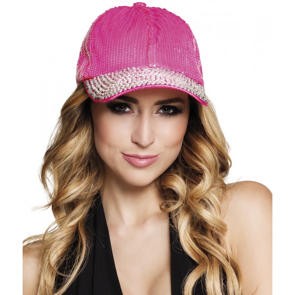 Gorra de lentejuelas rosa - 04275