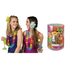 Caja De 25 Collares Hawaii