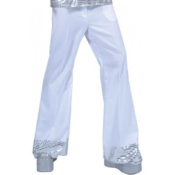 Pantalón Disco Blanco - Adulto - 608213-52/54