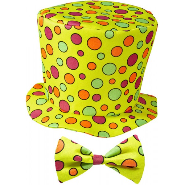 Maxi sombrero y pajarita amarilla - 91432