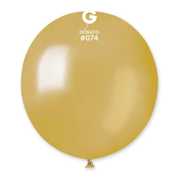10 globos metalizados - 48 cm - dorado - 157499GEM