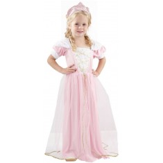 Disfraz de princesa rosa con tiara