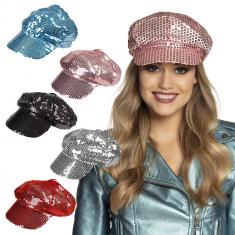 Gorra de discoteca con purpurina