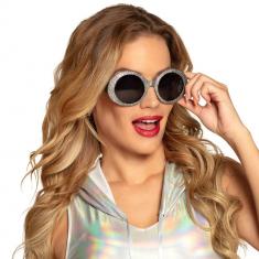 Gafas Jackie con purpurina - Plata