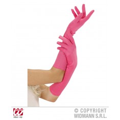 Guantes Largos Rosa Neón