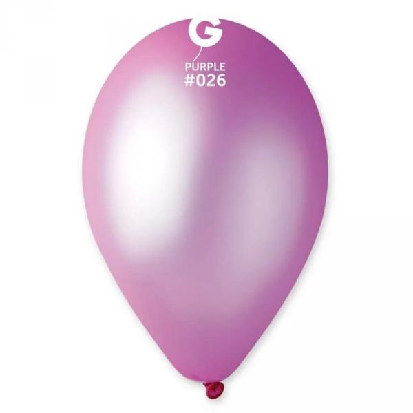 10 globos de neón - 30 cm - morado - 314977GEM