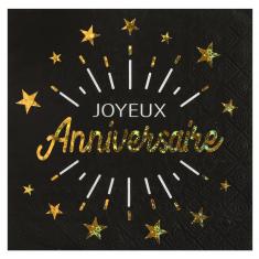 Servilletas de Papel x 10 - Sparkling Birthday Gold