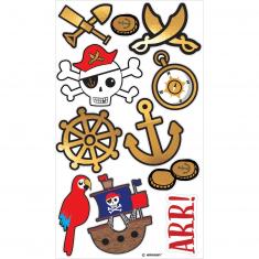 Tatuajes adhesivos - Mapa de piratas