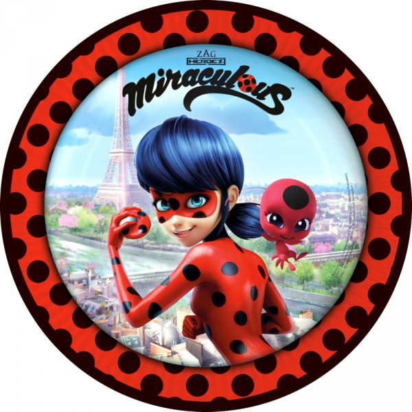 Platos de Miraculous Ladybug™ x8 - 9902873