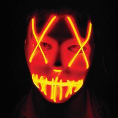 Máscara psicópata luminosa roja