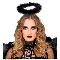 Diadema Aureole Marabou Negro - Adulto