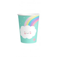 Vasos Arco Iris y Nube x8