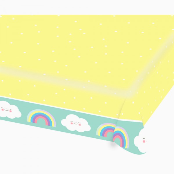 Mantel de papel arcoíris y nubes - 9904304